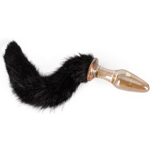 Analplug »Glas-Plug« mit Schweif