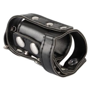 Penis-/Hodenriemen „Ball Stretcher with Separator and D-Ring“