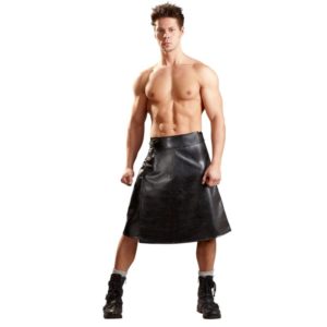 Rock aus Lederimitat für Herren