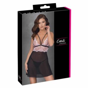 Babydoll + String aus Powernet und Spitze