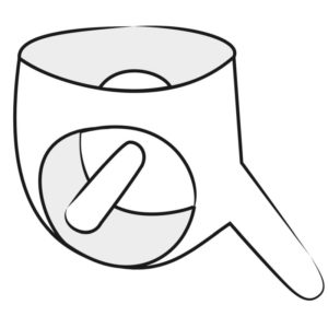 mit Penis-Hülle und integrierten Analdildo