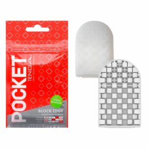 Masturbator „Pocket Block Edge“ mit soft kantiger Würfel-Stimulationsstruktur